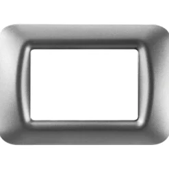 Gewiss placca 3 moduli Top System titanio metallizzato