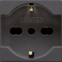 Gewiss System Black presa 2P+T 16 A 250 V ac nera