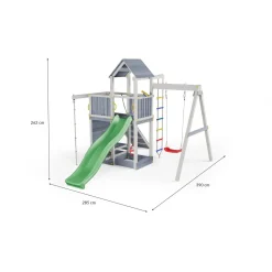 Gioco da giardino Activer con scivolo e altalena 390x285xh262 cm
