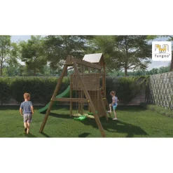 Gioco da giardino Boomer 3 con scivolo e altalene 432x303xh272 cm