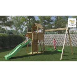 Gioco da giardino Boomer 3 con scivolo e altalene 432x303xh272 cm