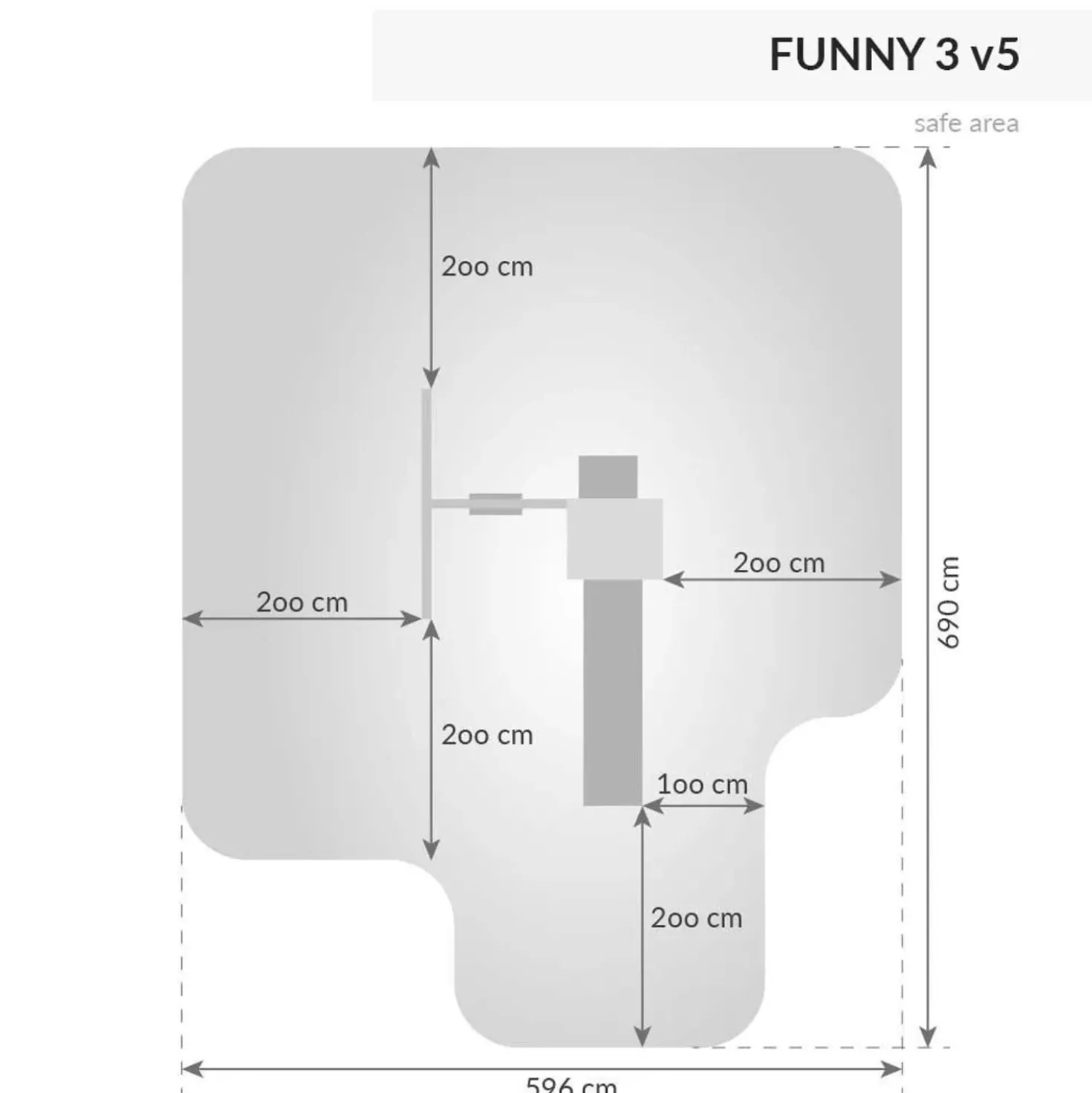 Gioco da giardino Funny 3 scivolo e altalena 290 x 200 x h210 cm