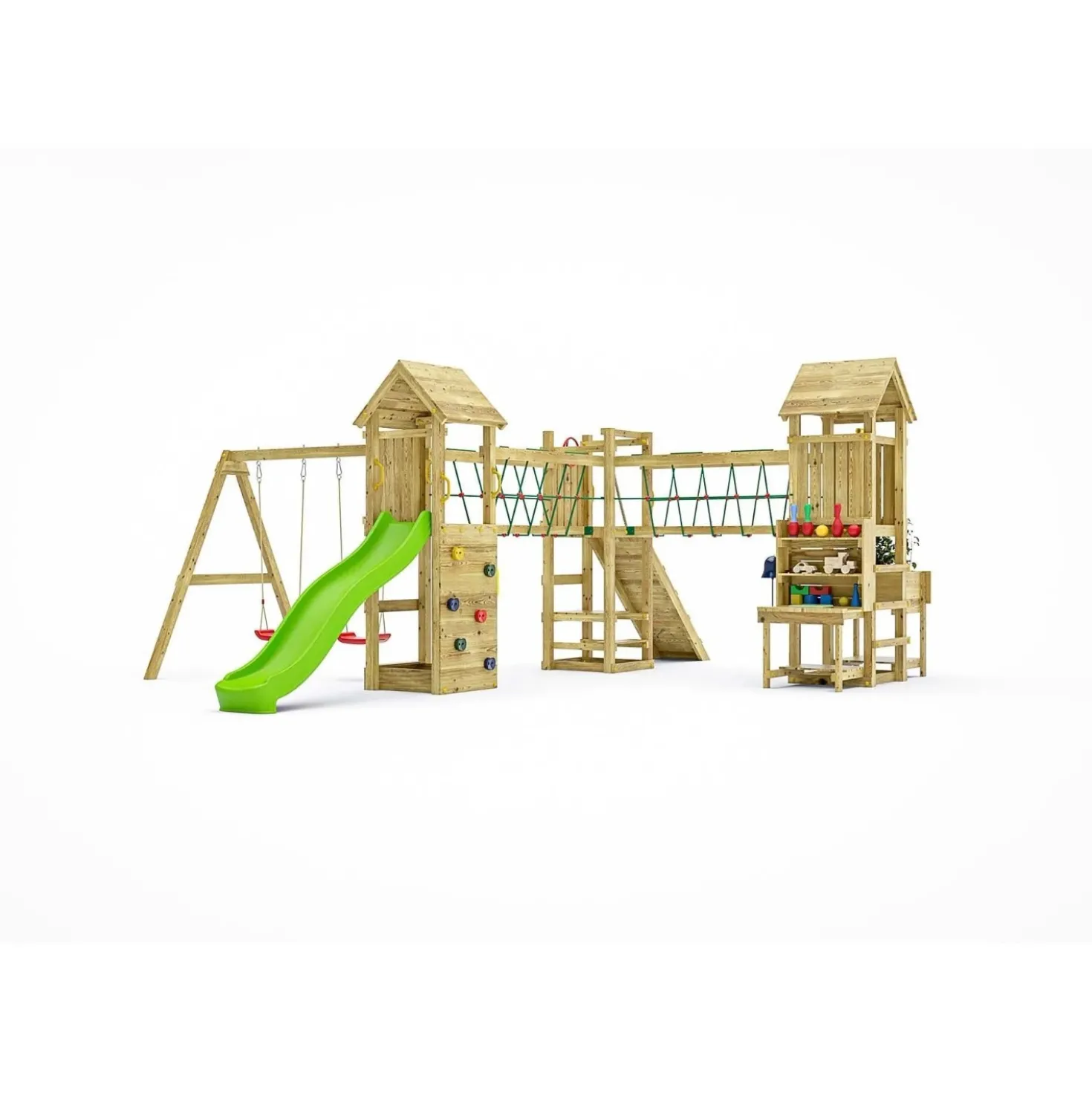 Gioco da giardino Optimizer scivolo e altalene 612 x 518 x h257cm