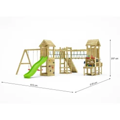 Gioco da giardino Optimizer scivolo e altalene 612 x 518 x h257cm