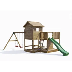 Gioco da giardino Pluto con scivolo e altalene 632x382xh275 cm