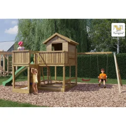 Gioco da giardino Pluto con scivolo e altalene 632x382xh275 cm