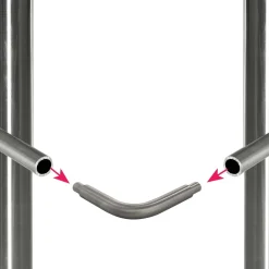 Giunzione curva 90° per tubo 12x1,5 mm satinato