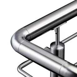 Giunzione curva 90° per tubo 42,4x2 mm satinato
