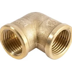 Gomito in ottone giallo 1/2" FF