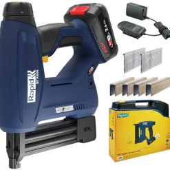 Graffatrice a batteria Rapid BTX606 18 V con batteria e caricatore