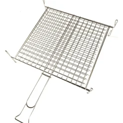 Graticola doppia cromata SANDRIGARDEN con piedi 40x45 cm