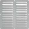 Griglia di aerazione Alluminio Bianco 300 x 300 mm Marley