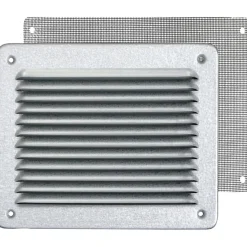 Griglia di aerazione in alluminio zincato 193 mm x 165 mm