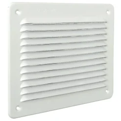 Griglia di aerazione rettangolare in alluminio bianco H165xL193 mm