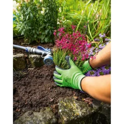 Guanti da giardinaggio con rivestimento lattice verde taglia 8