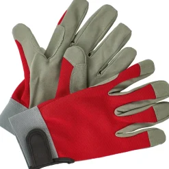 Guanti da lavoro da giardino LUX-TOOLS rosso grigio tg 8