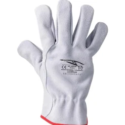 Guanti da lavoro in crosta bovina Skinglove bianco tg 10