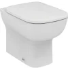 Ideal Standard Esedra vaso a pavimento filo parete con sedile slim normale bianc
