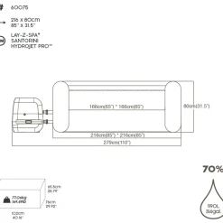 Idromassaggio Bestway LAY-Z-SPA Santorini HydroJet Pro 216x80 cm