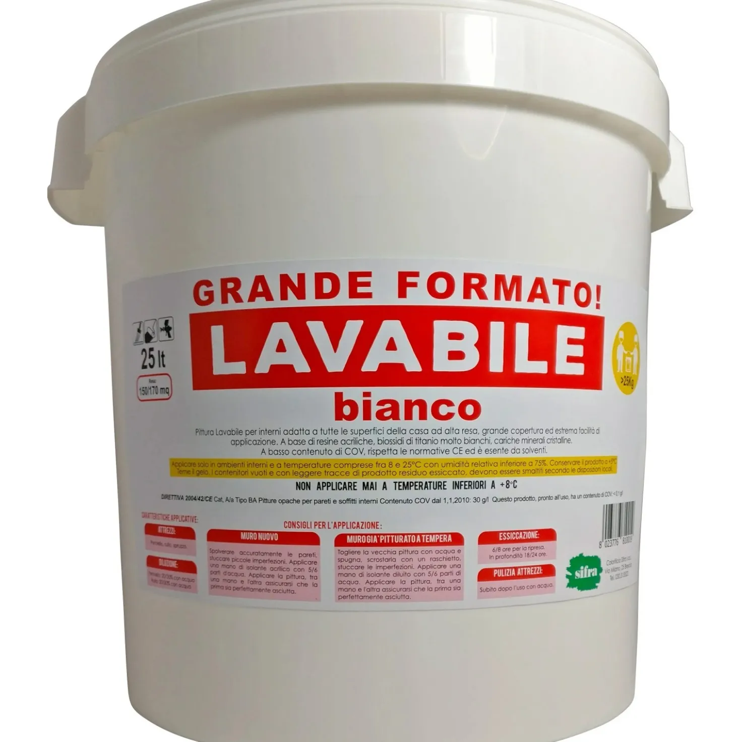 Idropittura lavabile bianco 25 l
