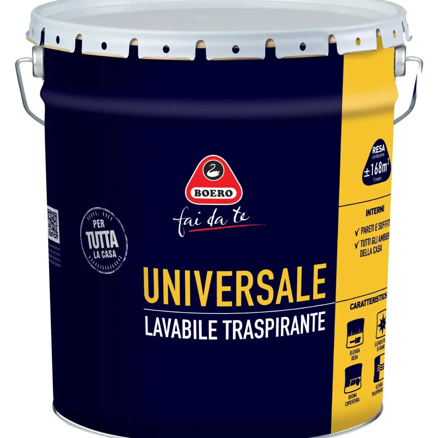 Idropittura lavabile universale Boero bianco 14 l