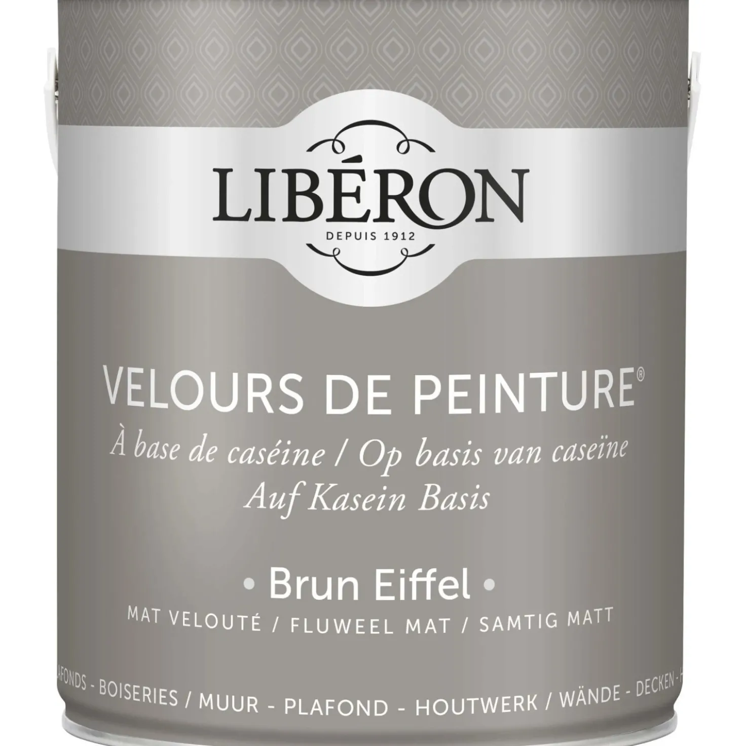 Idropittura lavabile Velours de Peinture Liberon Brun Eiffel 2,5 L