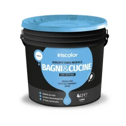 Idropittura per bagni e cucine Iris bianco 4 l