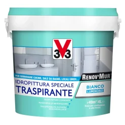 Idropittura traspirante V33 Renov'Mur bianco 4 l