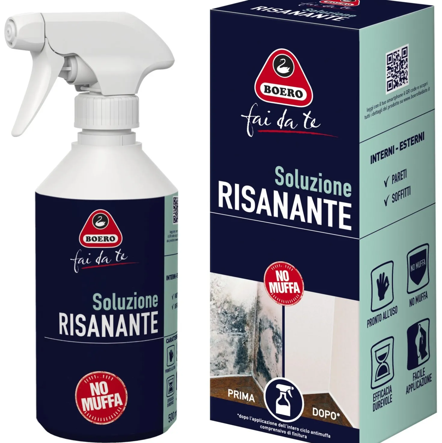 Igienizzante antimuffa soluzione risanante Boero 0,5 l