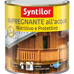 Impregnante per legno ad acqua effetto noce scuro 0,5 l