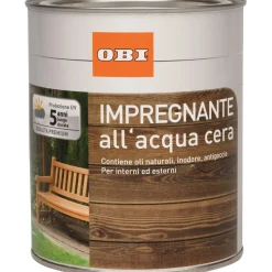 Impregnante per legno ad acqua a cera OBI noce 0,75 l