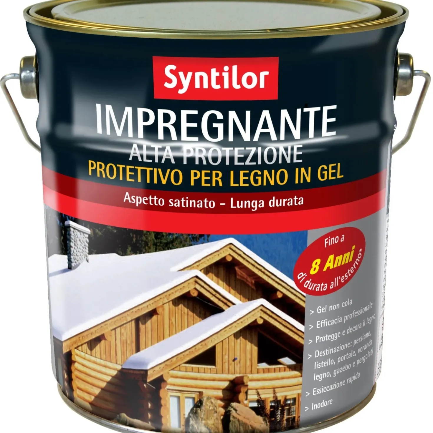 Impregnante per legno in gel Syntilor effetto teck 2,5 l