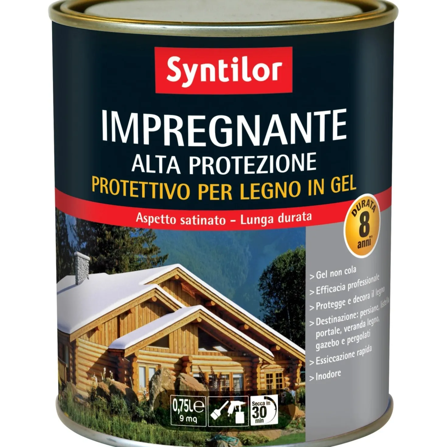 Impregnante per legno in gel Syntilor antracite 0,75 l