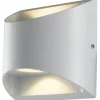 INTEC applique Veyron 2 LED doppio fascio di luce in alluminio bianco