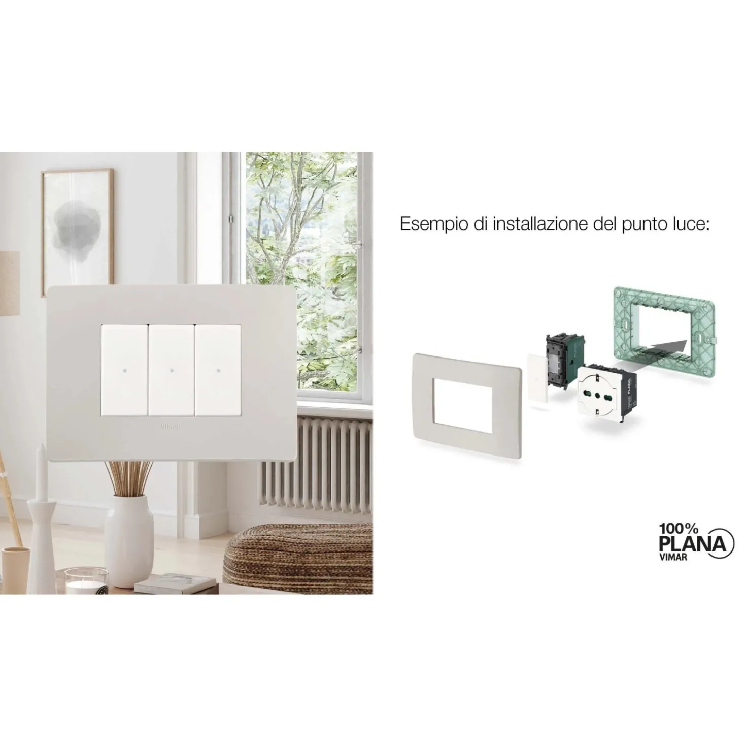Interruttore 1 polo 10AX assiale bianco