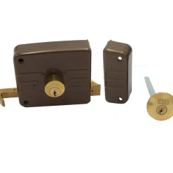 ISEO serratura ad applicare sx cilindro staccato e scrocco E50 mm