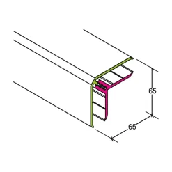 Kit 4 profili angolo esterno 371 bianco 300 cm