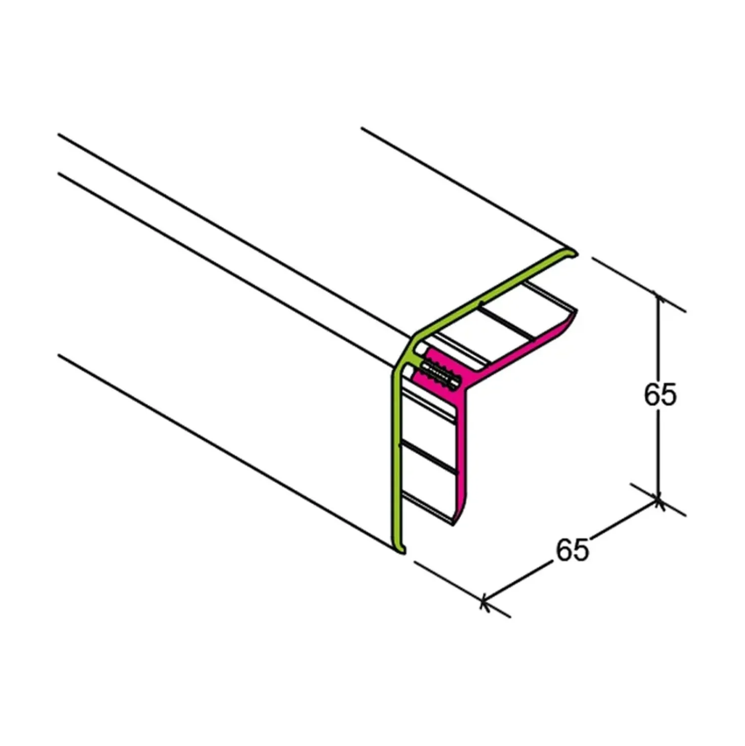 Kit 4 profili angolo esterno 371 bianco 300 cm