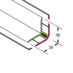 Kit 4 profili angolo interno 371 bianco 300 cm