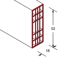 Kit 10 profili distanziale bianco lucido 244 300 cm