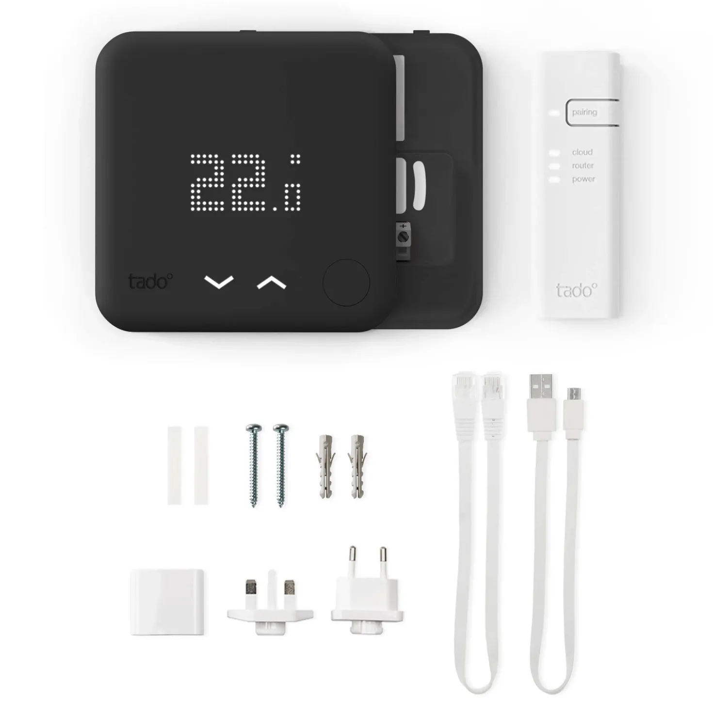 Kit Base Termostato Smart Home V3+ cablato Black edition