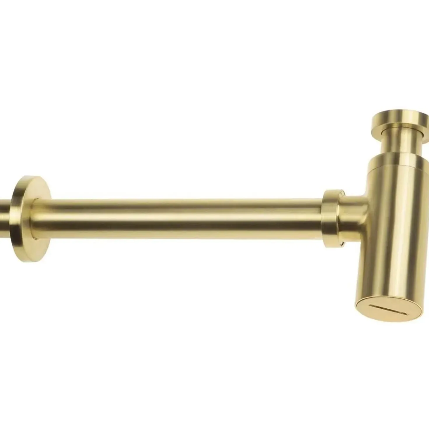 Kit di scarico per lavabo rotondo oro spazzolato