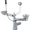 Kit di scarico per lavello in granito 1,5 e 2 vaschetta 36x36x6 cm