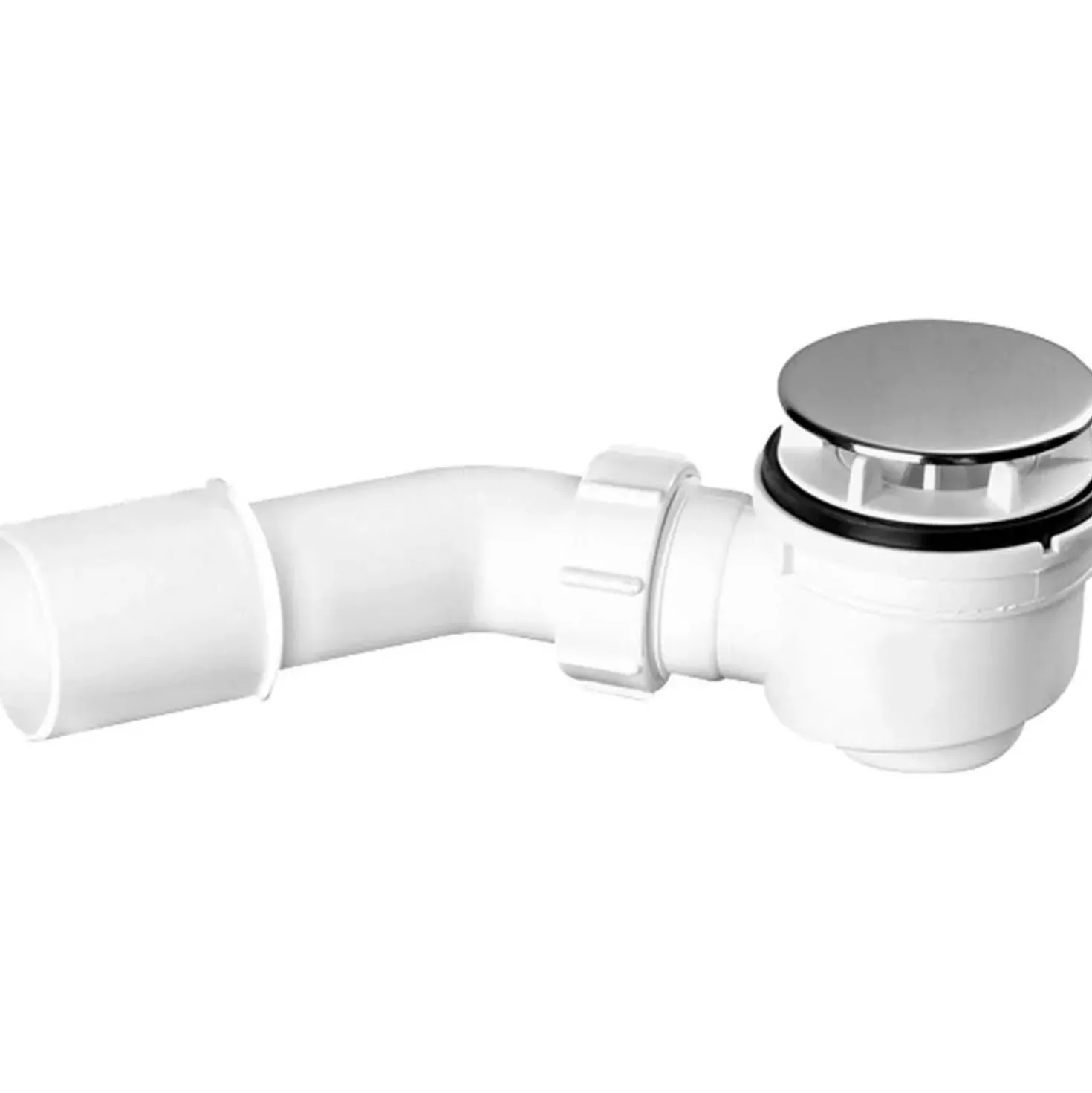 Kit di scarico per piatti doccia pulizia dall`alto cromo 25x80 cm