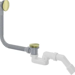Kit di scarico per vasca da bagno click-clack 61,6x8,9 cm oro spazzolato