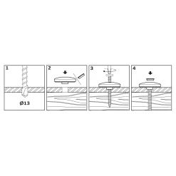 Kit fissaggio policarbonato alveolare Onduline sp 16 mm 10 pz