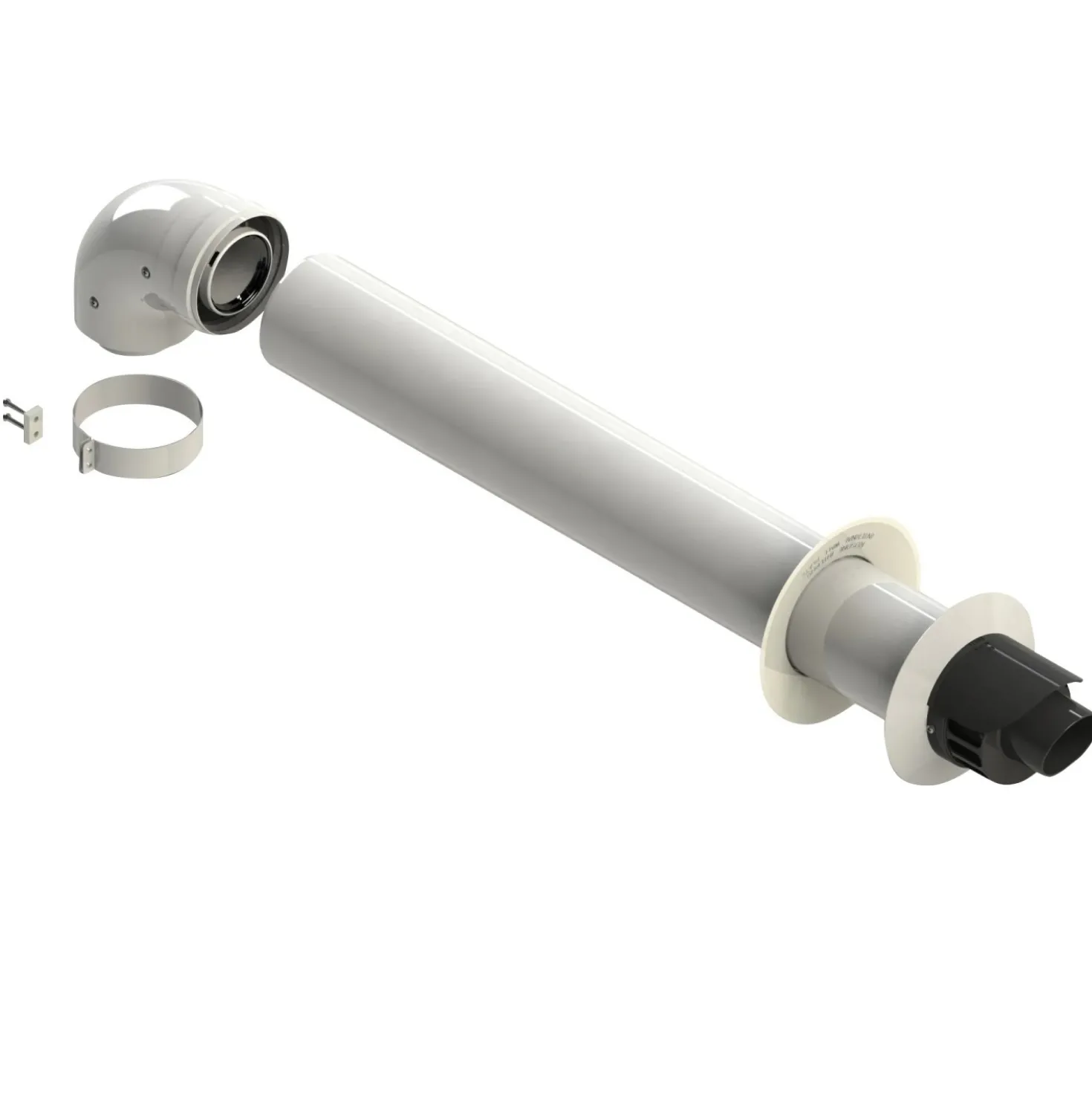 Kit fumi coassiale orizzontale Ø 60/100 mm 4 pezzi