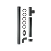 Kit per installazione stufa a pellet Ø 80 mm nero metallico