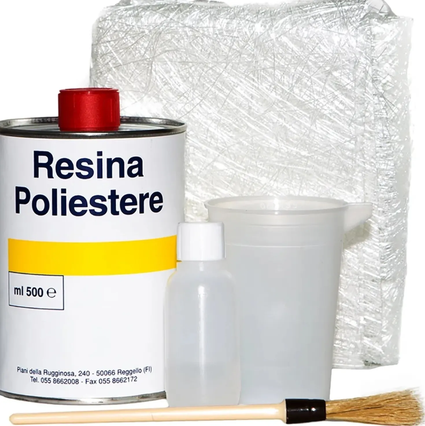 Kit per riparazioni resina liquida e fibra di vetro