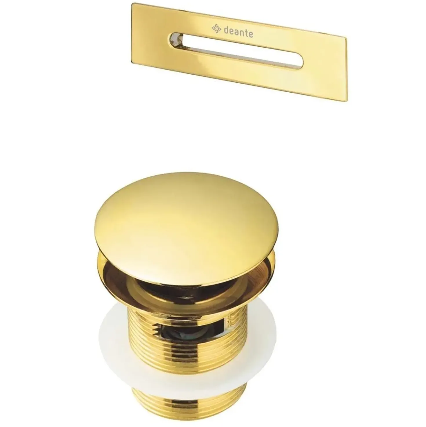 Kit per vasca piletta e tappo troppopieno vasca oro